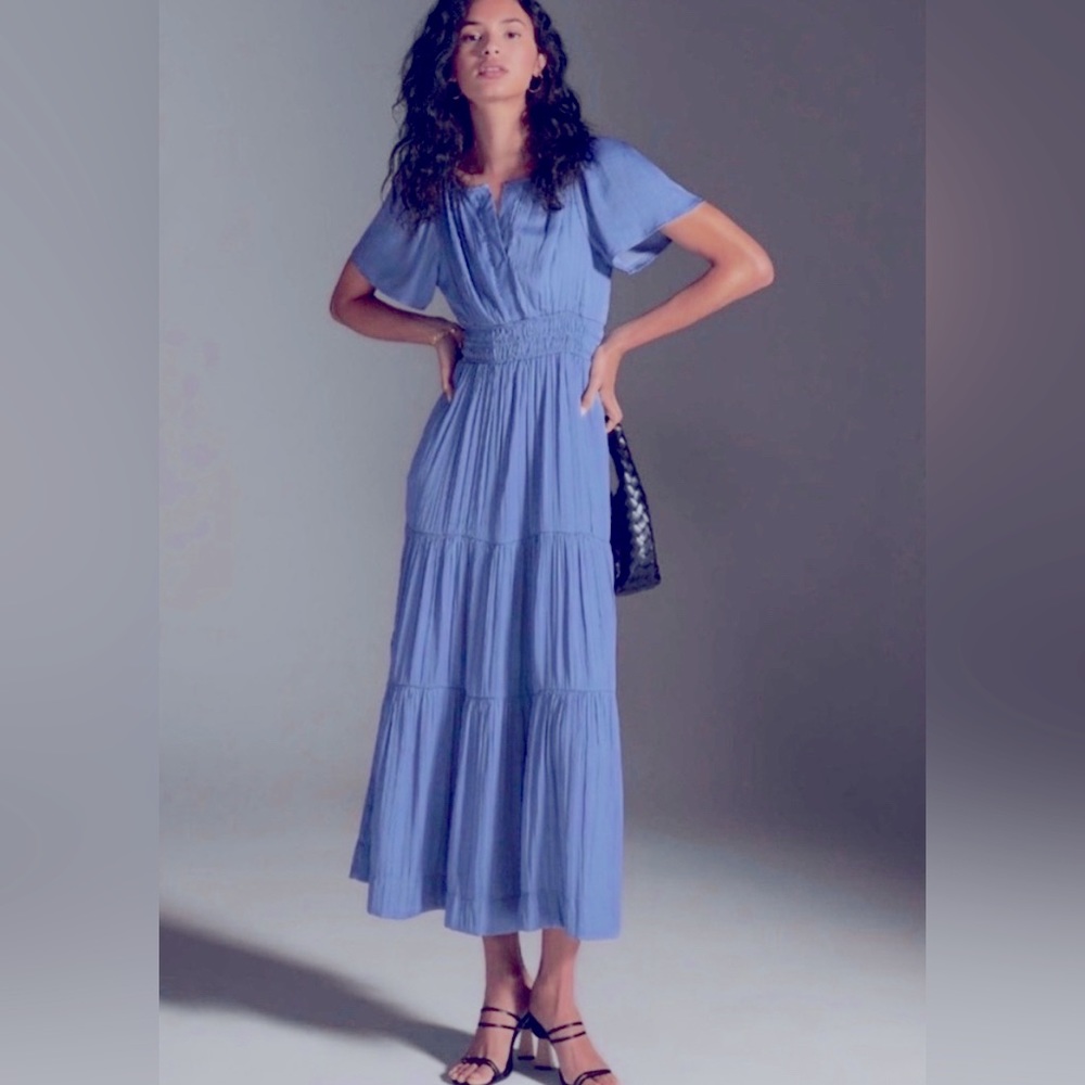 Anthropologie The Somerset periwinkle maxi dress Size M